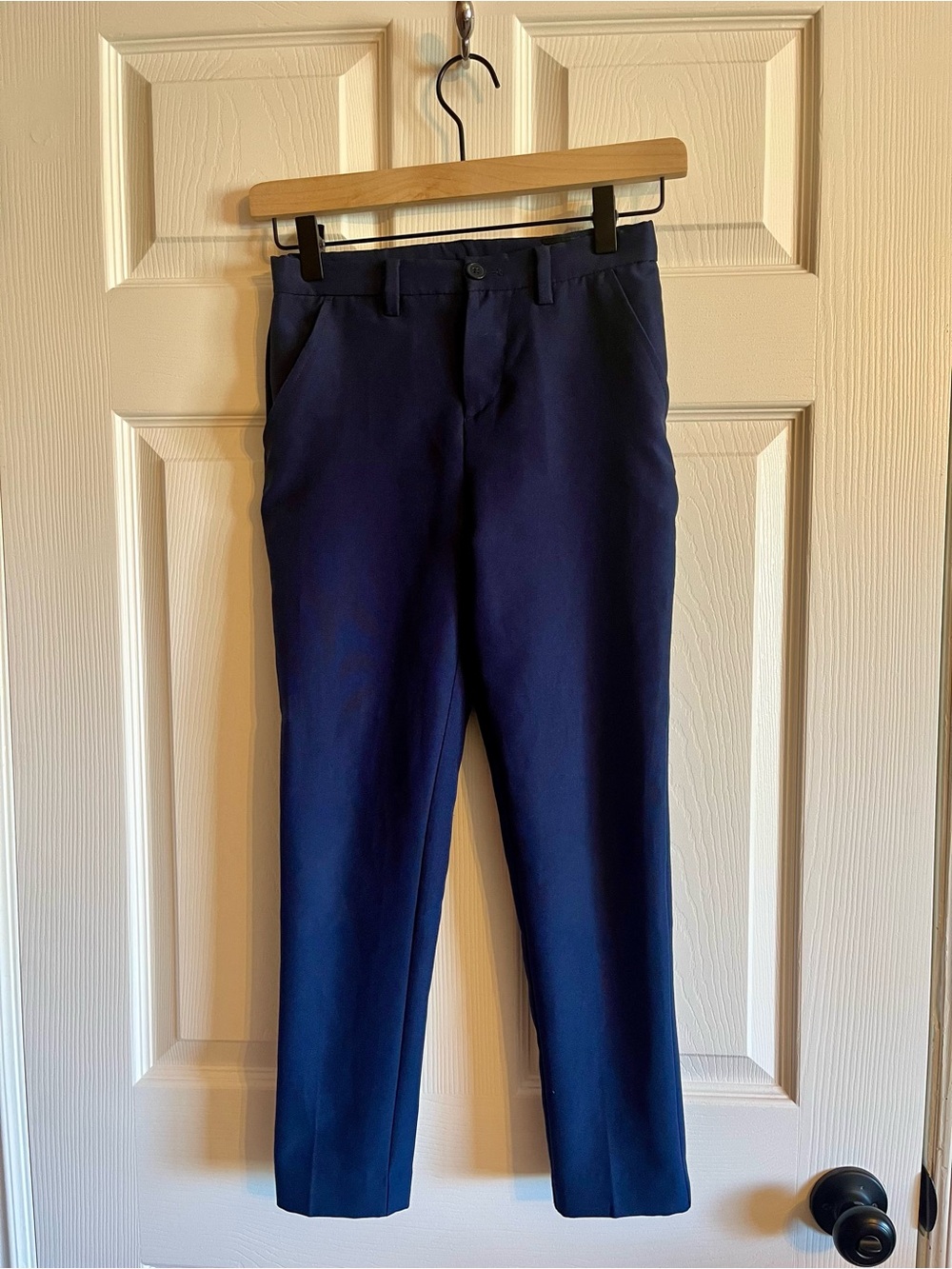 H&M Boy’s Navy Dress Pants - Slim Straight Fit 8
